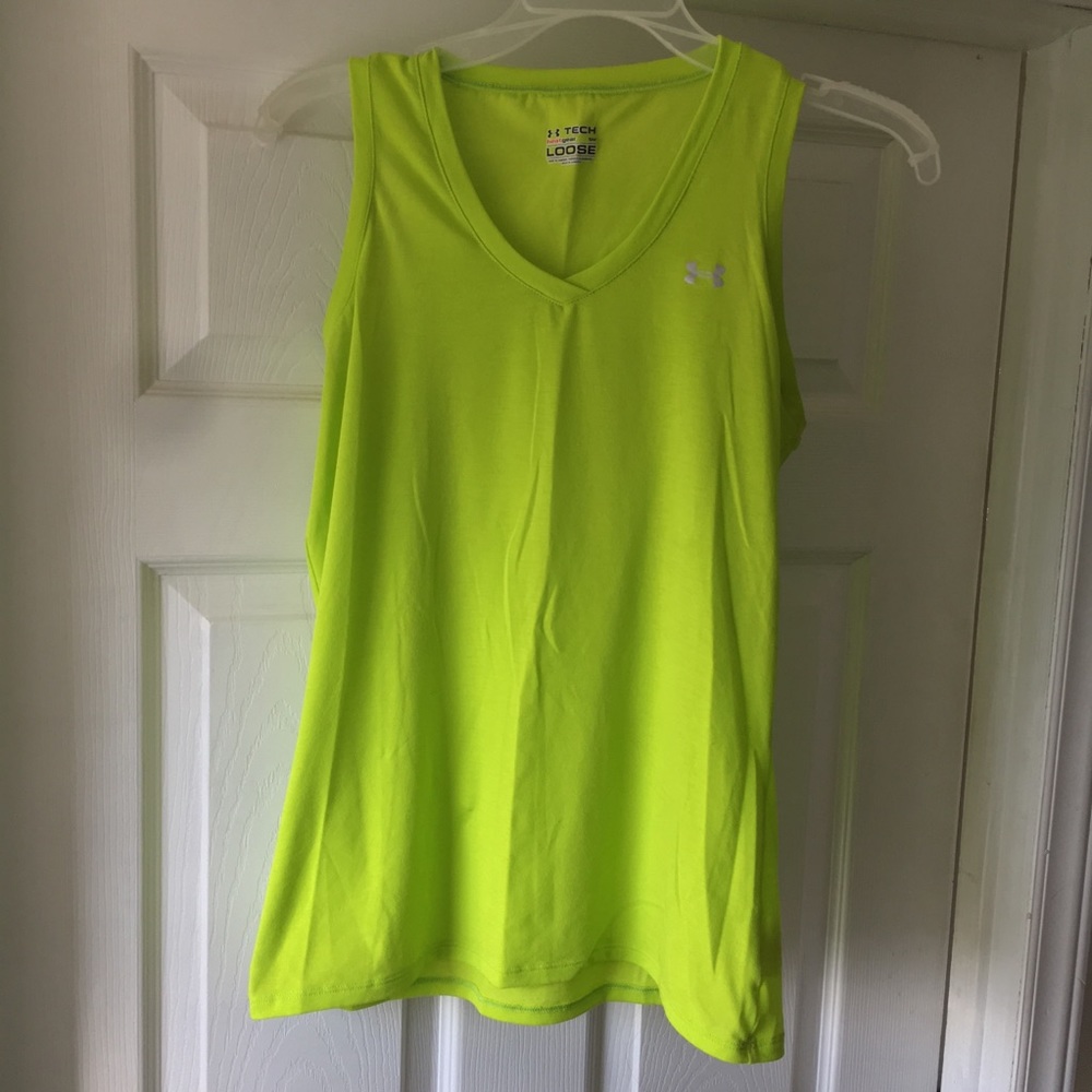FINAL Under Armour Loose Fit Neon Green Tank